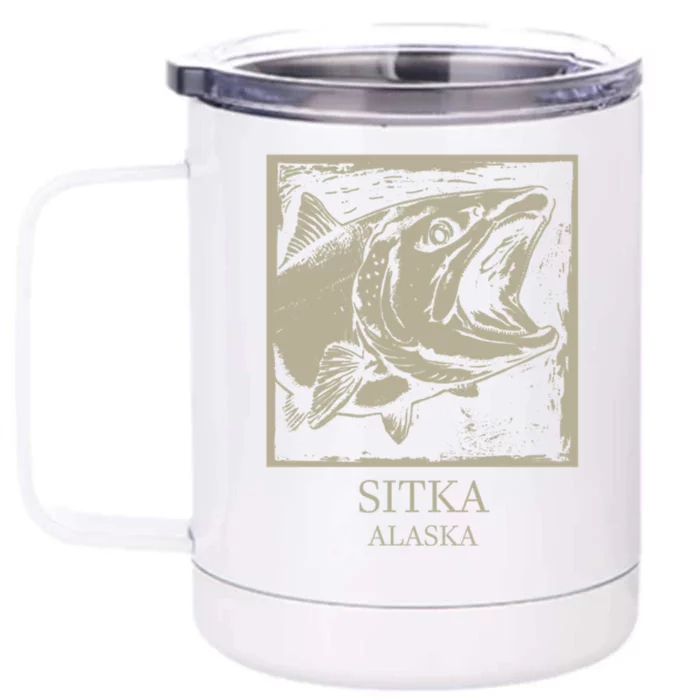 Fishing Town Souvenir Sitka Alaska Gift Front & Back 12oz Stainless Steel Tumbler Cup