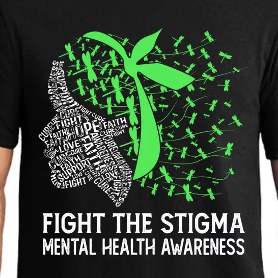 Fight The Stigma Tal Health Awareness Gift Pajama Set