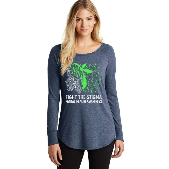 Fight The Stigma Tal Health Awareness Gift Women's Perfect Tri Tunic Long Sleeve Shirt