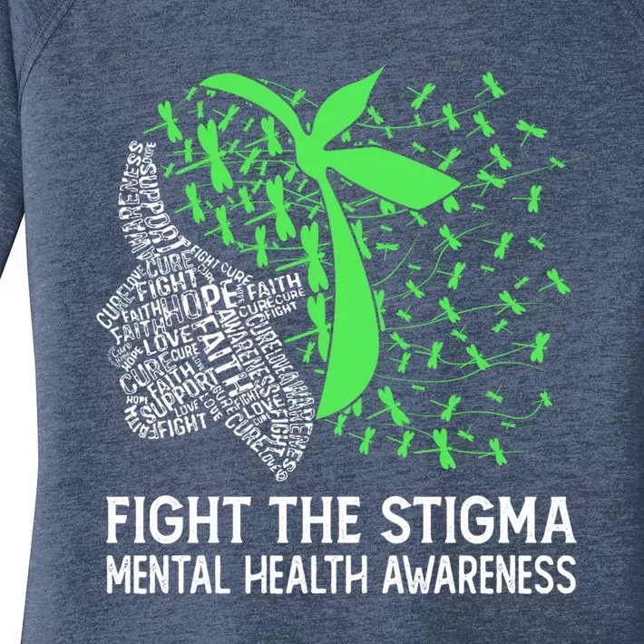 Fight The Stigma Tal Health Awareness Gift Women's Perfect Tri Tunic Long Sleeve Shirt