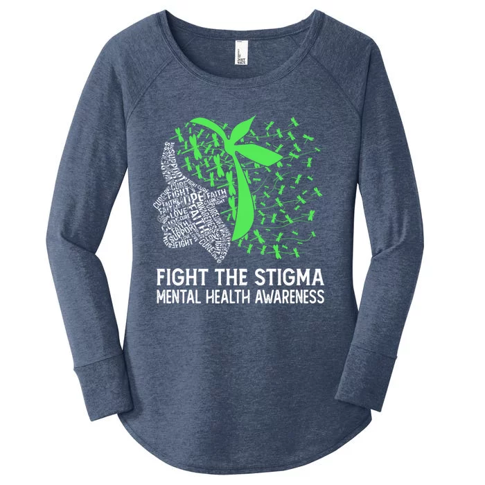 Fight The Stigma Tal Health Awareness Gift Women's Perfect Tri Tunic Long Sleeve Shirt