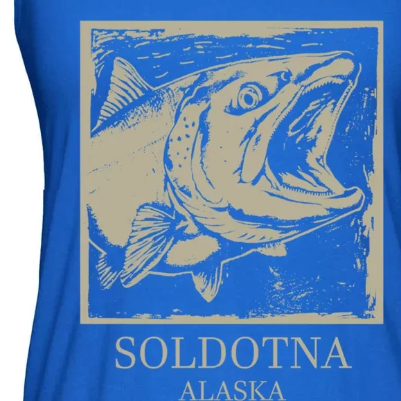 Fishing Town Souvenir Soldotna Alaska Gift Ladies Essential Flowy Tank