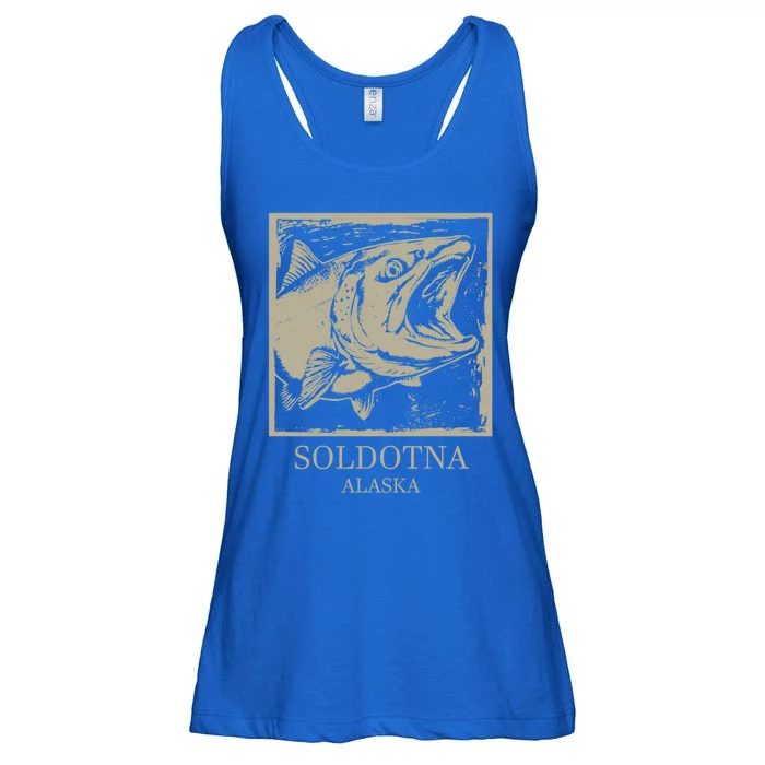 Fishing Town Souvenir Soldotna Alaska Gift Ladies Essential Flowy Tank