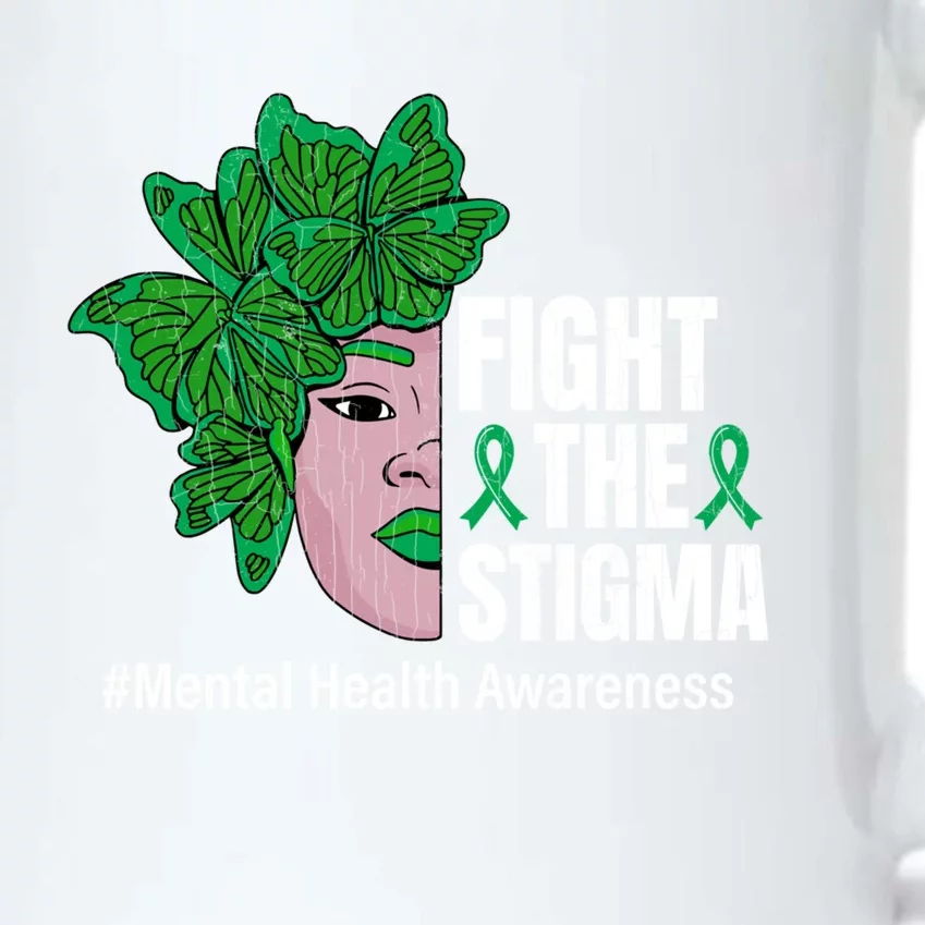 Fight The Stigma Tal Health Awareness Therapist Graphic Gift Black Color Changing Mug