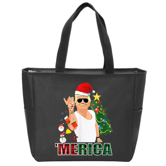 Funny Trump Salt President Trump Trump Christmas Zip Tote Bag