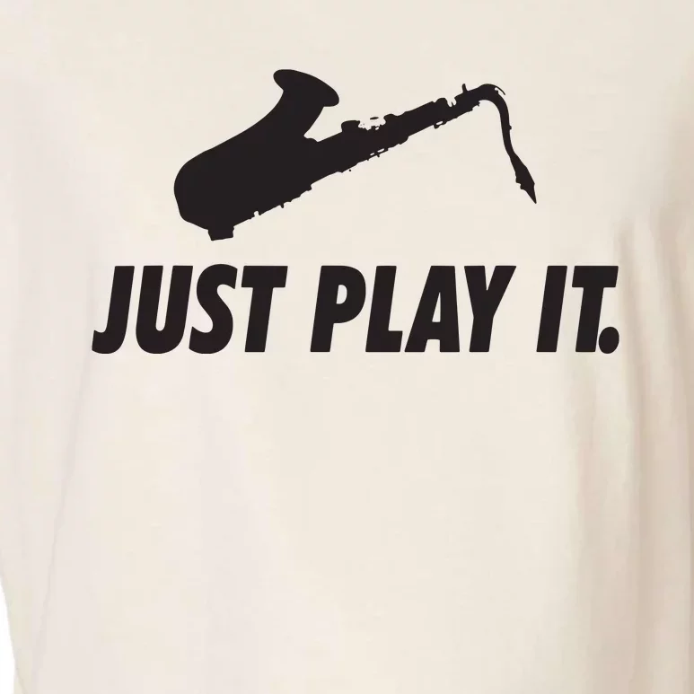 Fun Tenor Saxophone Player Play Sax Saxy Marching Band Gift Garment-Dyed Women's Muscle Tee