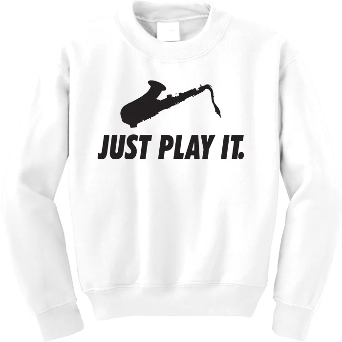 Fun Tenor Saxophone Player Play Sax Saxy Marching Band Gift Kids Sweatshirt