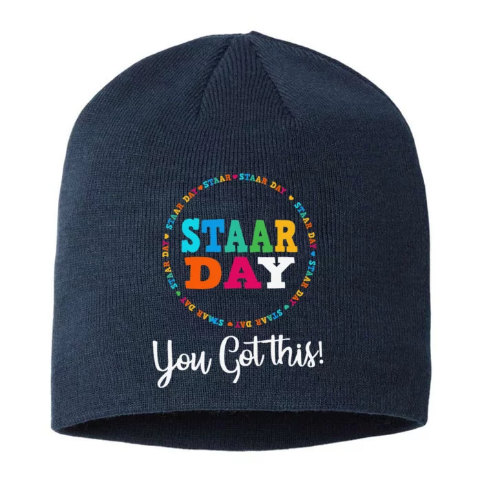 Funny Test Staar Day Mode On Teacher Testing Ideas School 8 1/2in Sustainable Knit Beanie