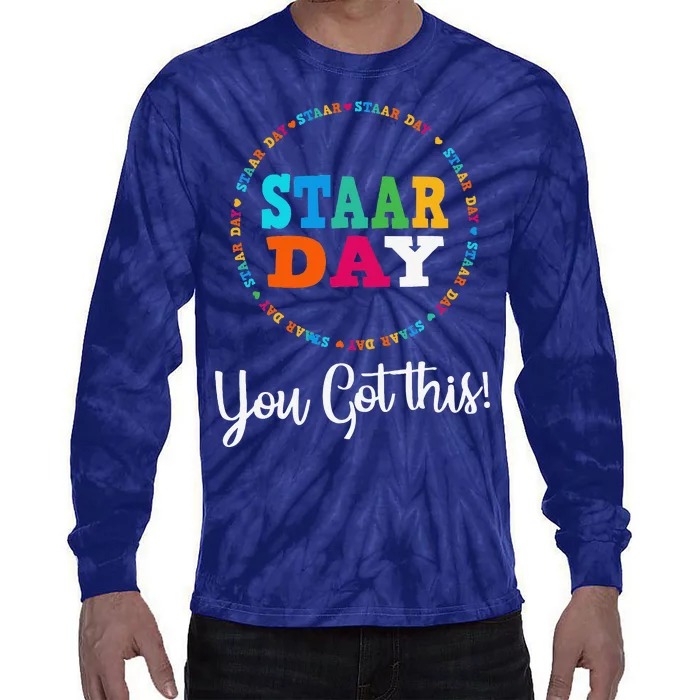 Funny Test Staar Day Mode On Teacher Testing Ideas School Tie-Dye Long Sleeve Shirt