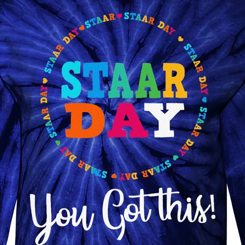 Funny Test Staar Day Mode On Teacher Testing Ideas School Tie-Dye Long Sleeve Shirt