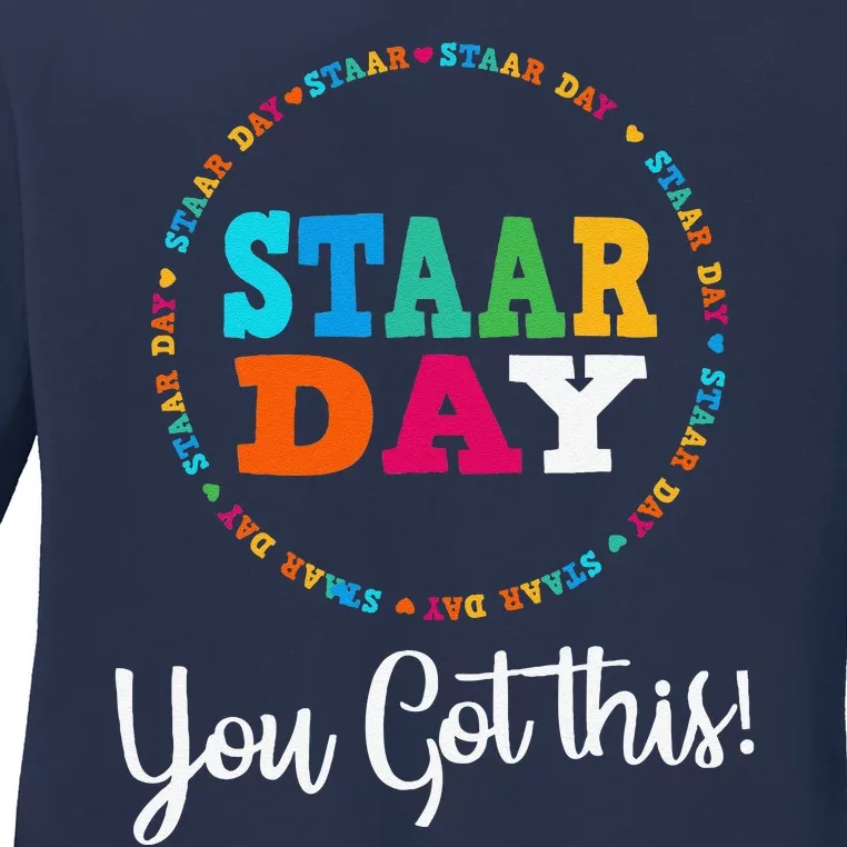 Funny Test Staar Day Mode On Teacher Testing Ideas School Ladies Long Sleeve Shirt