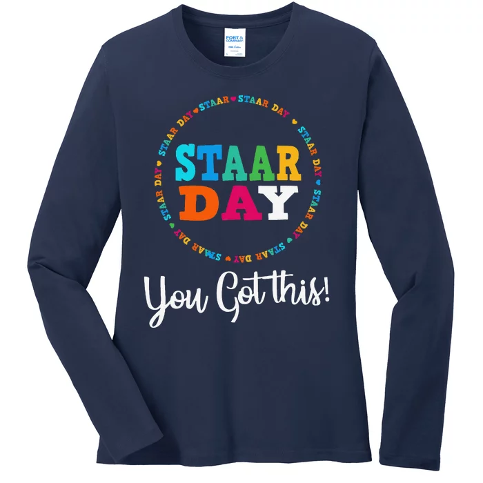 Funny Test Staar Day Mode On Teacher Testing Ideas School Ladies Long Sleeve Shirt