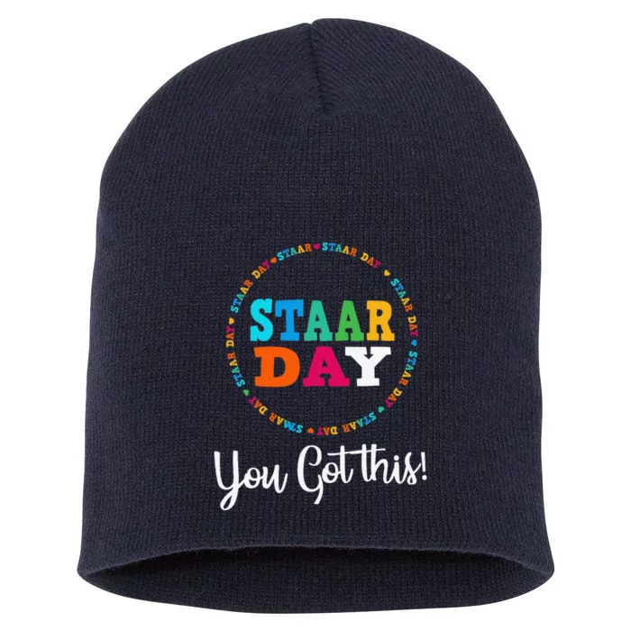 Funny Test Staar Day Mode On Teacher Testing Ideas School Short Acrylic Beanie