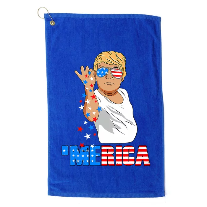 Funny Trump Salt Merica Freedom 4th Of July Meaningful Gift Platinum Collection Golf Towel