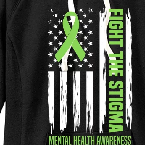 Fight The Stigma Tal Health Warrior Awareness Support Gift Women's Fleece Hoodie