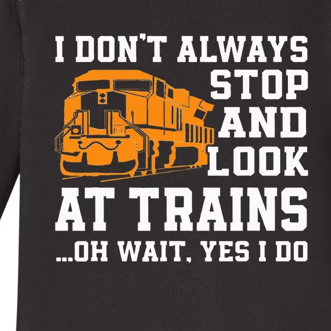 Funny Train Saying Freight Trains Trainspotter Baby Long Sleeve Bodysuit