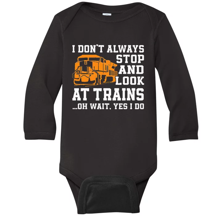 Funny Train Saying Freight Trains Trainspotter Baby Long Sleeve Bodysuit