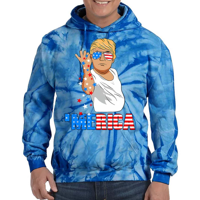 Funny Trump Salt Merica Freedom 4th Of July Gift Tie Dye Hoodie