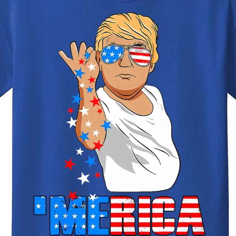 Funny Trump Salt Merica Freedom 4th Of July Gift Kids T-Shirt