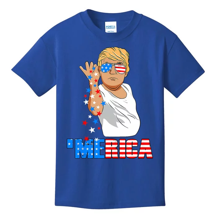 Funny Trump Salt Merica Freedom 4th Of July Gift Kids T-Shirt