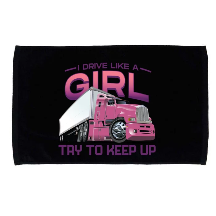 Funny Trucker Semi Big Rig Truck Drivers Cool Gift Microfiber Hand Towel