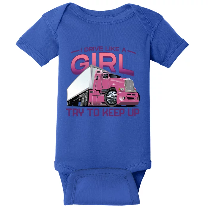 Funny Trucker Semi Big Rig Truck Drivers Cool Gift Baby Bodysuit