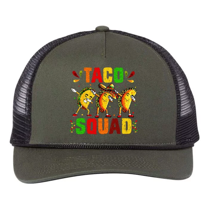 Funny Taco Squad Cute Mexican Food Lover Gift Retro Rope Trucker Hat Cap