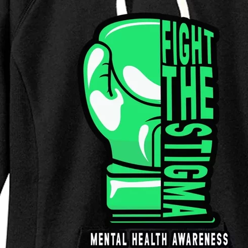 Fight The Stigma Boxing Boxer Tal Health Awareness Gift Women's Fleece Hoodie