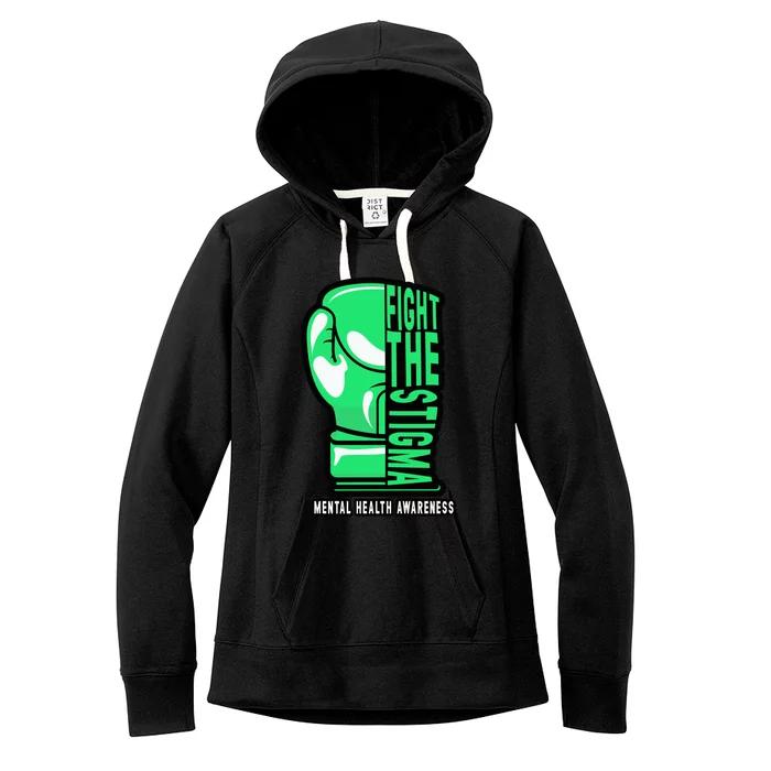 Fight The Stigma Boxing Boxer Tal Health Awareness Gift Women's Fleece Hoodie