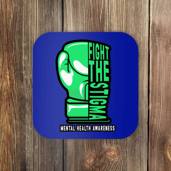 Fight The Stigma Boxing Boxer Tal Health Awareness Gift Coaster