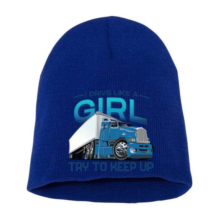 Funny Trucker Semi Big Rig Truck Drivers Cool Gift Short Acrylic Beanie