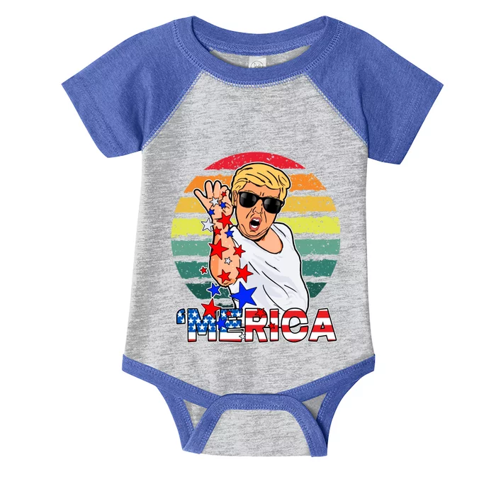 Funny Trump Salt Merica Freedom 4th Of July Gift Infant Baby Jersey Bodysuit