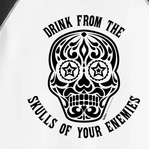 From The Skull Of Your Enemies 4th Of July Sugar Skull Cute Gift Toddler Fine Jersey T-Shirt