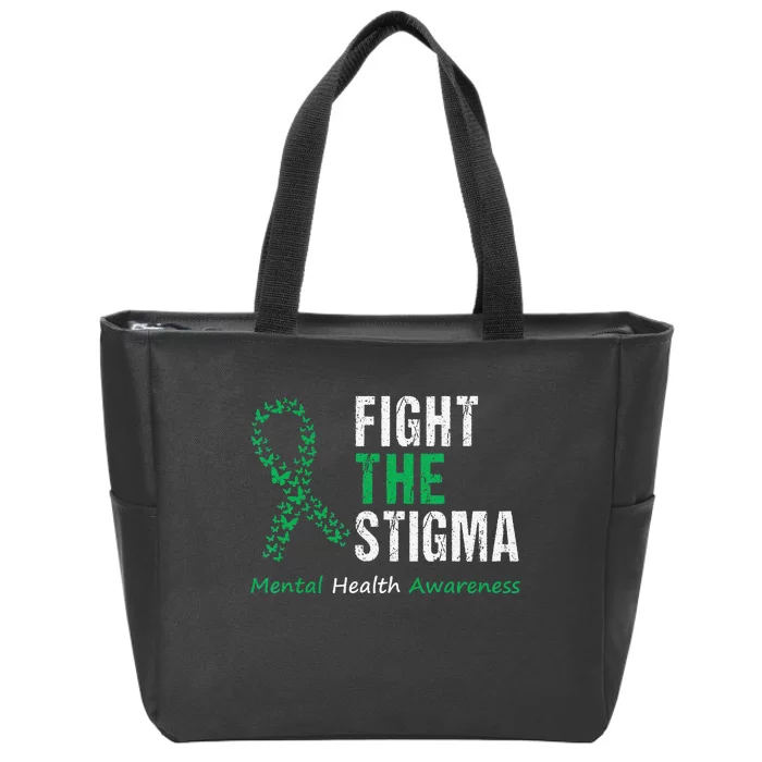 Fight The Stigma Mental Health Awareness Zip Tote Bag