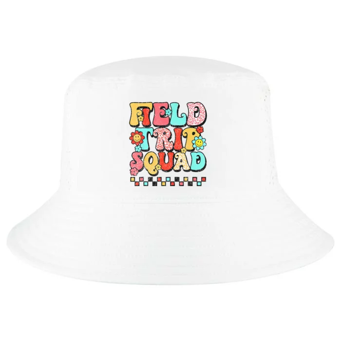 Field Trip Squad Leopard Retro Groovy Funny Field Day 2024 Cool Comfort Performance Bucket Hat