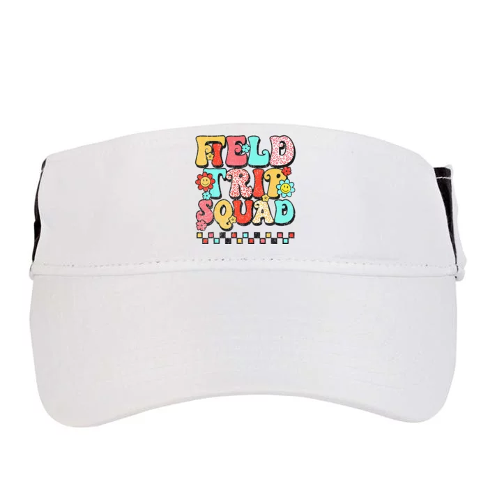 Field Trip Squad Leopard Retro Groovy Funny Field Day 2024 Adult Drive Performance Visor