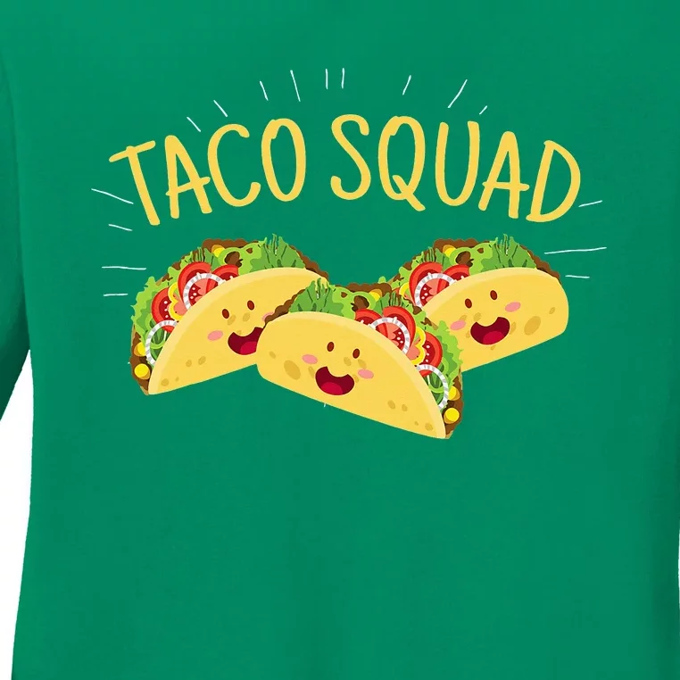 Funny Taco Squad Cute Mexican Food Lover Tee Gift Ladies Long Sleeve Shirt