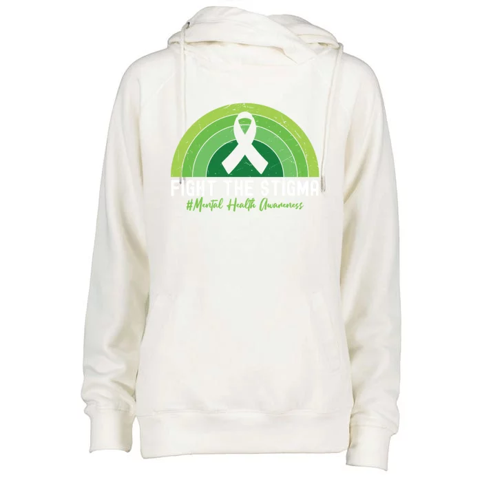 Fight The Stigma Raise Awareness Of Tal Health Gift Womens Funnel Neck Pullover Hood