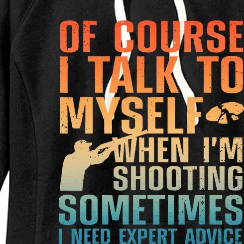 Funny Trap Shooting For Clay Skeet Trap Shooting Women's Fleece Hoodie