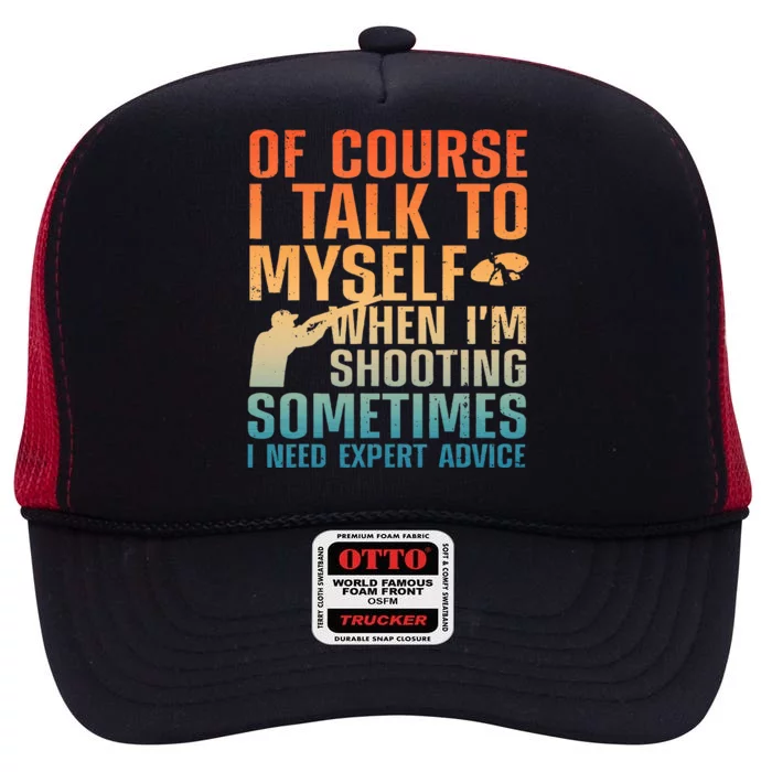 Funny Trap Shooting For Clay Skeet Trap Shooting High Crown Mesh Trucker Hat