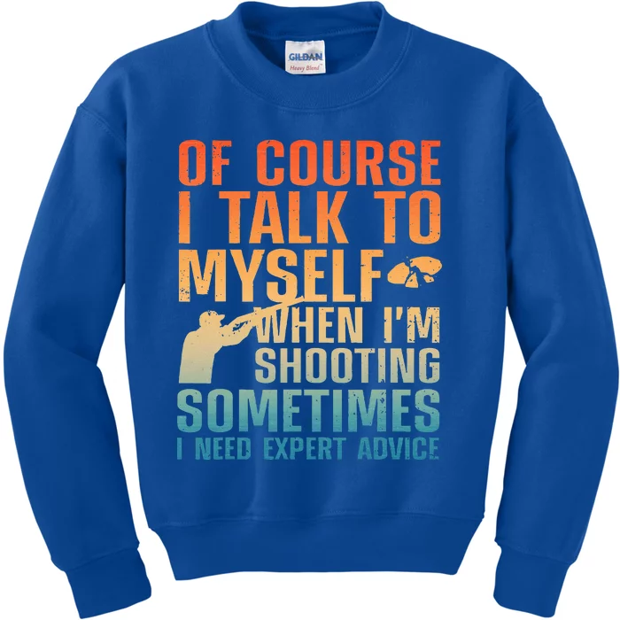 Funny Trap Shooting For Clay Skeet Trap Shooting Kids Sweatshirt