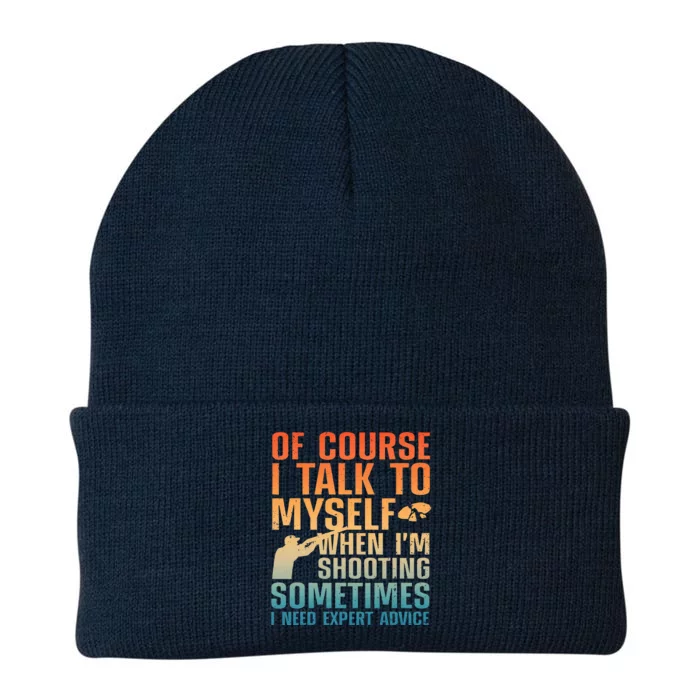 Funny Trap Shooting For Clay Skeet Trap Shooting Knit Cap Winter Beanie