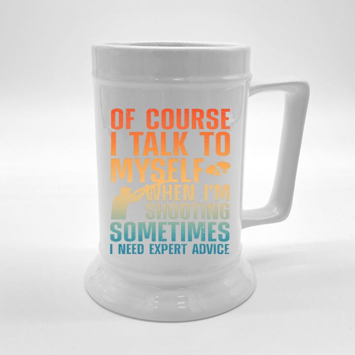 Funny Trap Shooting For Clay Skeet Trap Shooting Front & Back Beer Stein