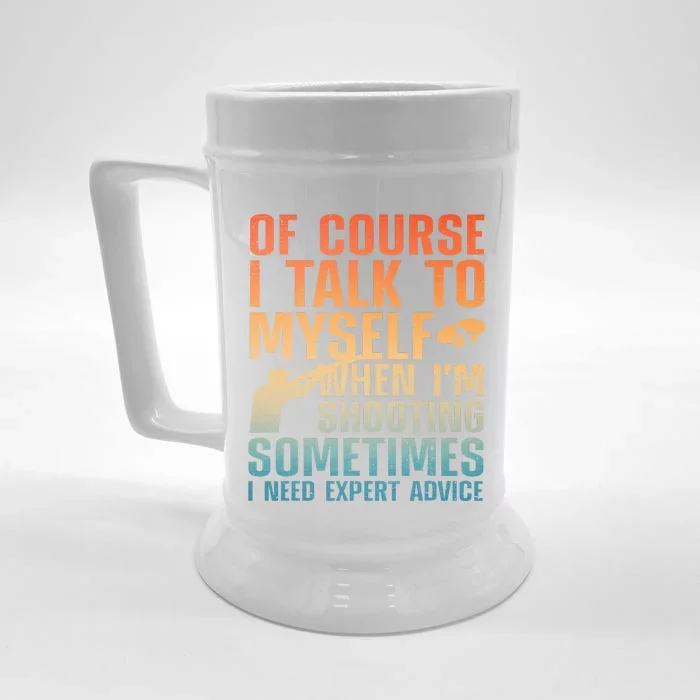 Funny Trap Shooting For Clay Skeet Trap Shooting Front & Back Beer Stein