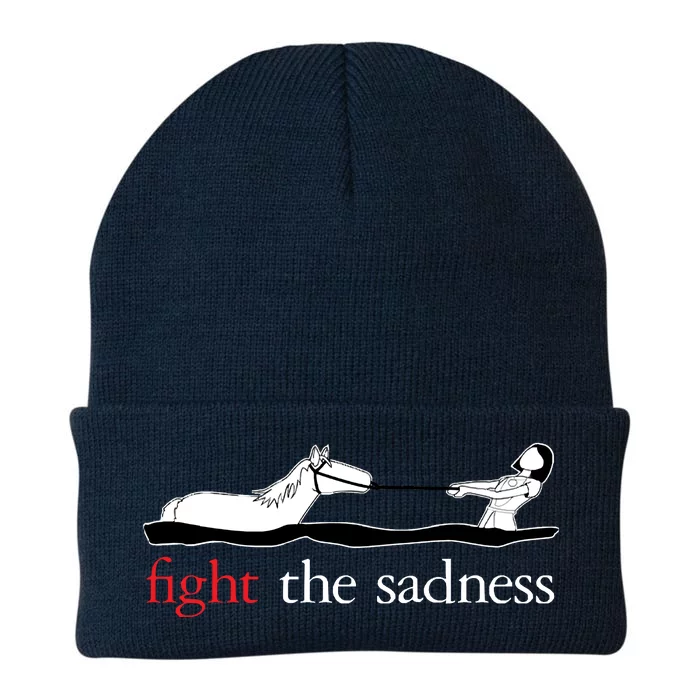 Fight The Sadness Knit Cap Winter Beanie