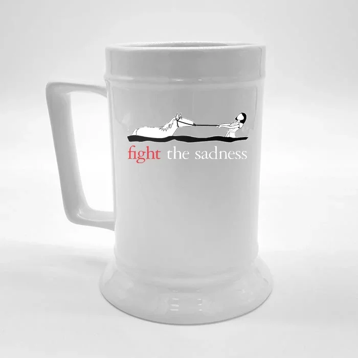 Fight The Sadness Front & Back Beer Stein