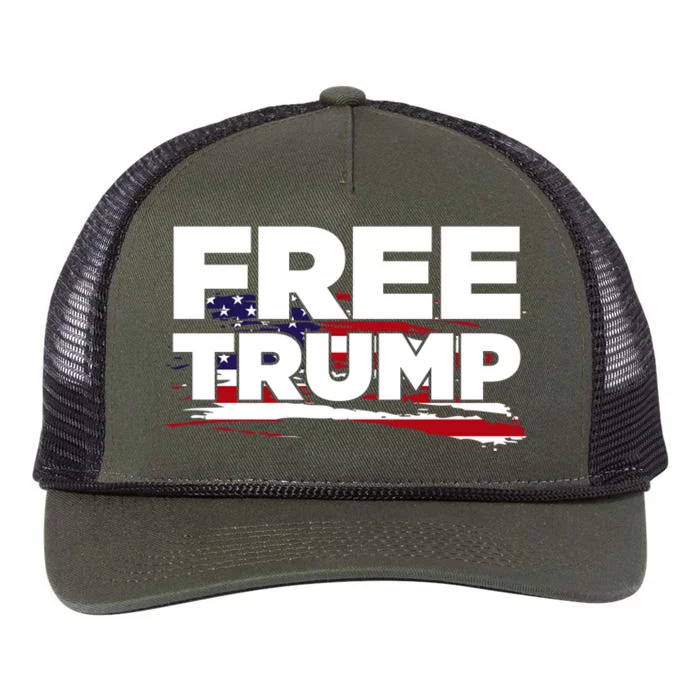 Free Trump Supporters Pro Trump Republican Retro Rope Trucker Hat Cap