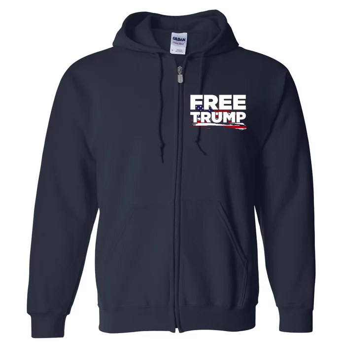 Free Trump Supporters Pro Trump Republican Full Zip Hoodie