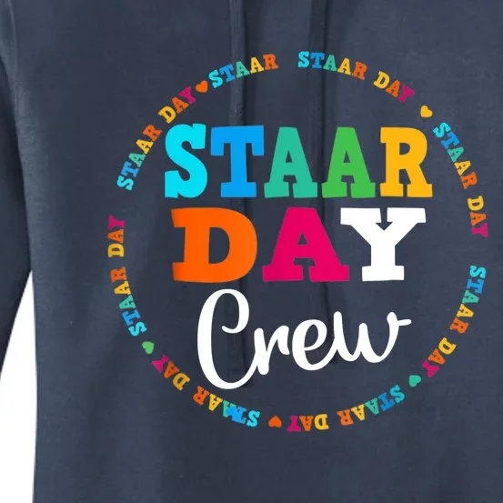 Funny Test STAAR Day Crew Mode On Teacher Testing Ideas Women's Pullover Hoodie