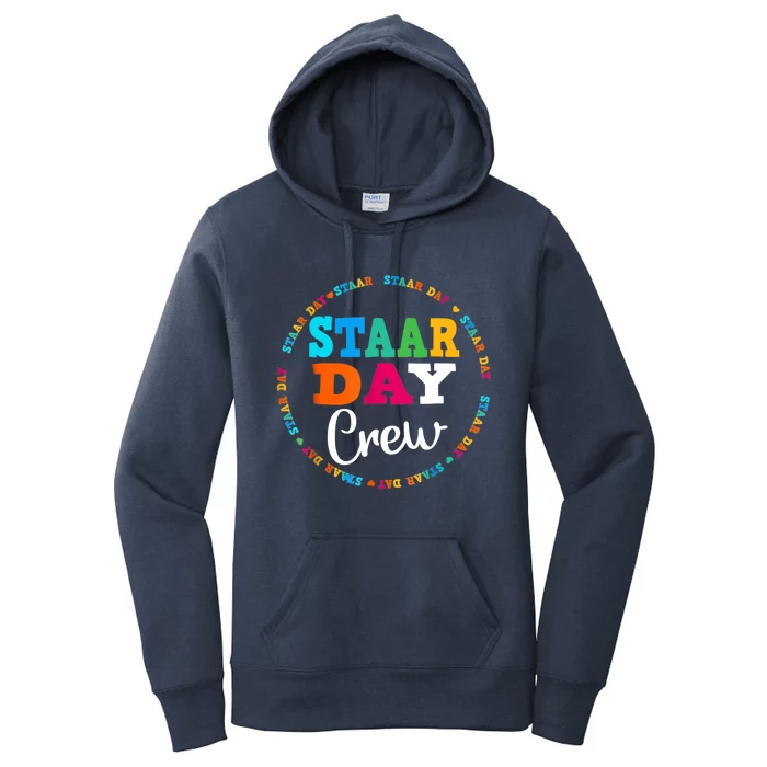 Funny Test STAAR Day Crew Mode On Teacher Testing Ideas Women's Pullover Hoodie